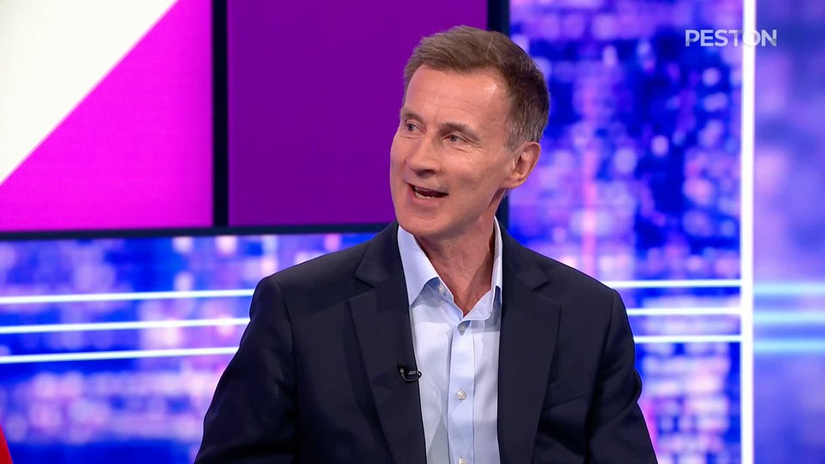 'The Ministry of Defence is going to get the money that it needs.' Sir Jeremy Hunt MP reacts to John Healey’s 'unexpected' appointment as Chancellor. #Peston