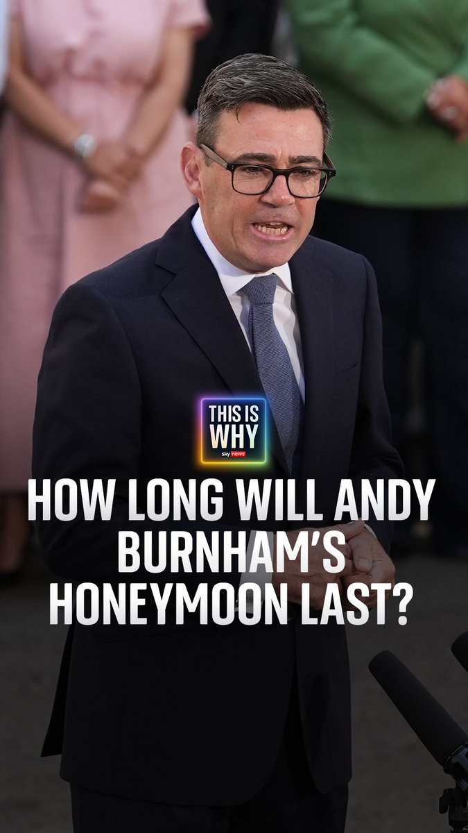Andy Burnham is now prime minister - but how long can his "honeymoon" last? On #ThisIsWhy, Niall Paterson and Jon Craig explore what Burnham's first 100 days as Prime Minister may look like, as he settles in to Number 10. 🎧 Listen at the link