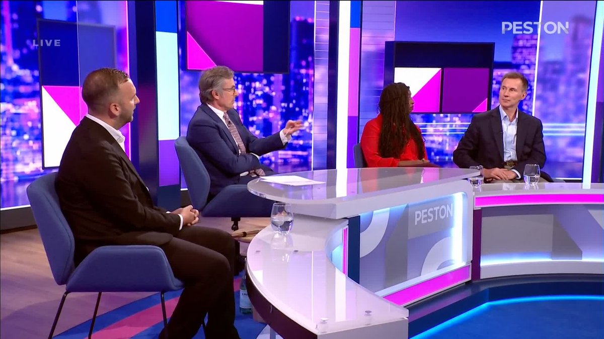 'If you want economic growth, you need investment.' Former Chancellor Sir Jeremy Hunt MP clashes with Zack Polanski over a wealth tax, saying it would be 'incredibly damaging'. #Peston