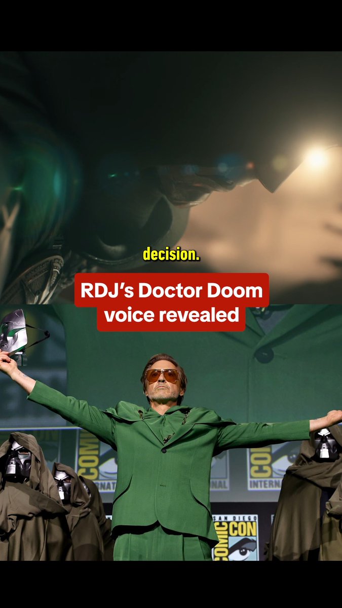 Robert Downey Jr.'s Doctor Doom voice is deep and baritone with a distinctive Austro-Hungarian accent. What do you think of the voice?