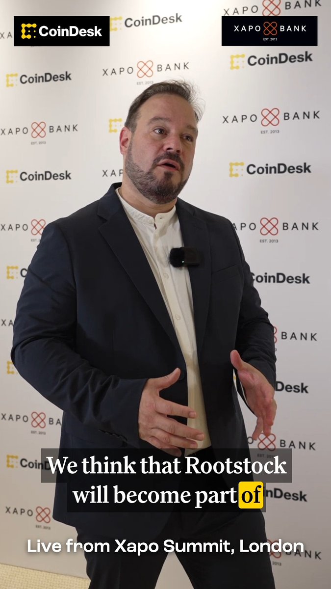 INSIGHT: Diego Gutierrez Zaldivar (Diego 'Aequalitatem Honoris' Gutierrez-Zaldivar), of Rootstock: "If it's only store of value, the utility of Bitcoin is limited. But if you can use Bitcoin as collateral for lending... you can unleash the full power of the asset." Filmed on location at the Xapo Bank summit in 🇬🇧