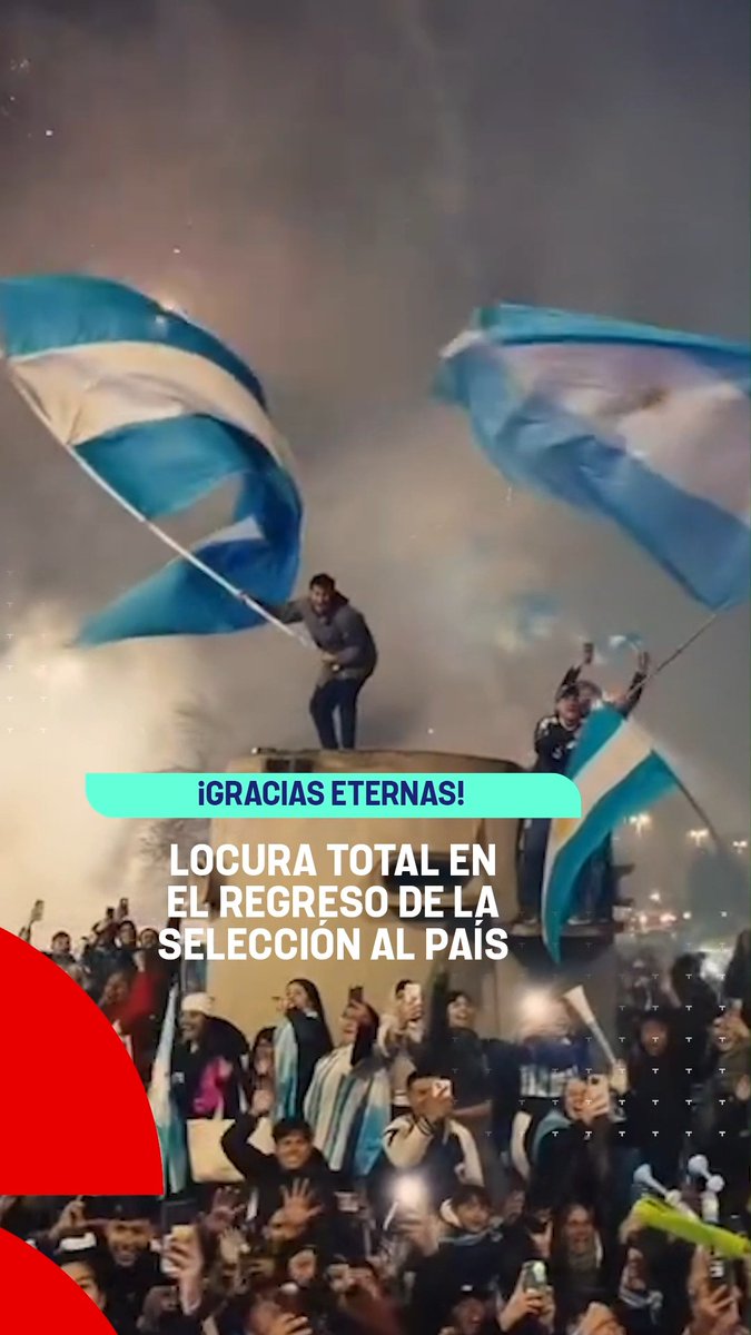 🇦🇷 Mesmo após o vice na Copa do Mundo, a Seleção Argentina foi recebida pelos torcedores argentinos com uma grande FESTA na volta ao país. 🗞️ TNT Sports Argentina 🎥 AFA/Seleção Argentina