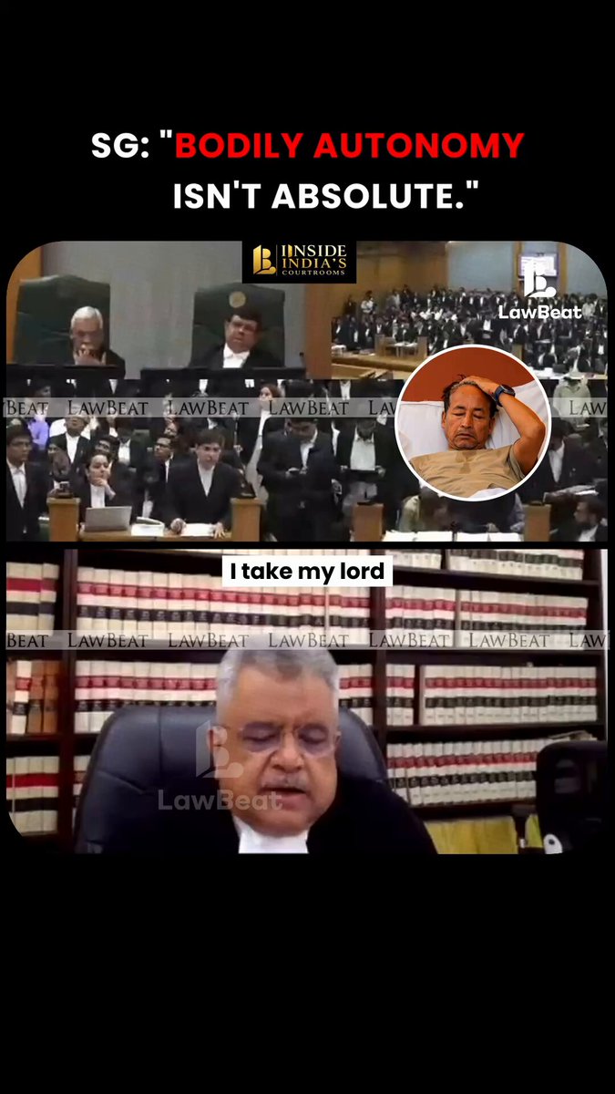 “Bodily autonomy is the rule. But when deteriorating health could have law and order implications, the State's interest comes in.” Solicitor General Tushar Mehta's key submission before the Delhi High Court's Division Bench in the Sonam Wangchuk hearing, where the Centre defended its decision to continue his treatment at Safdarjung Hospital. 🎥Watch