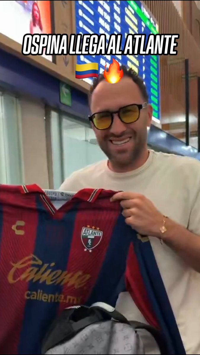 ¡FICHAJAZO! 😮‍💨🔥 🇨🇴 David Ospina ya está en México para reportar con el Atlante. 📹 atlantefc