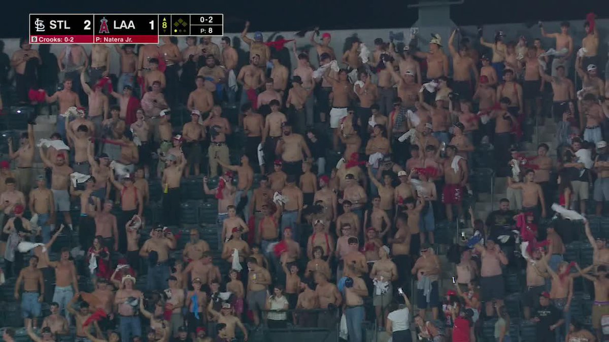 Tarps off crew is showing out in Anaheim 😂
