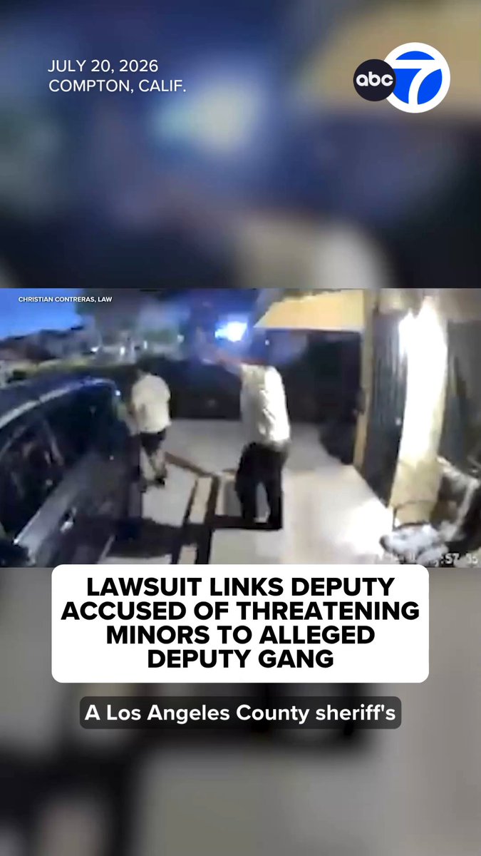 A family has filed a civil rights lawsuit against the Los Angeles County Sheriff's Department and a sheriff's deputy, alleging the deputy held two minors at gunpoint in Compton over a car alarm. The lawsuit alleges Deputy Max Fernandez is part of a deputy gang known for using excessive force, citing tattoos the family says are connected to the group. Read more: