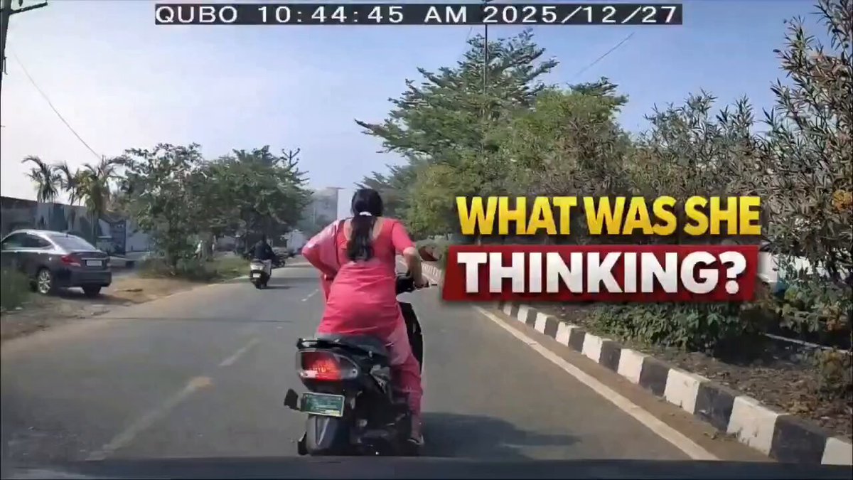 When she things she owns the road until she realises it was government 😂