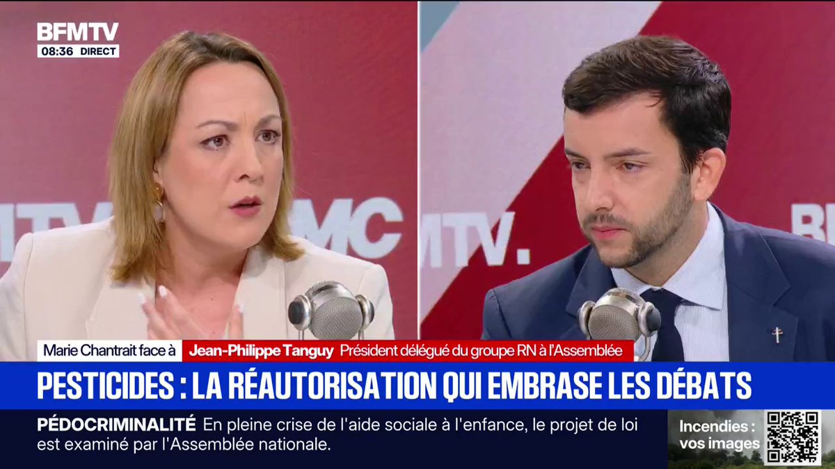 "La gauche ment sur la dangerosité de tous les pesticides", déclare Jean-Philippe Tanguy, député RN de la Somme