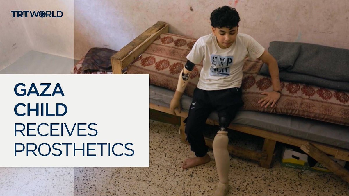 Twelve-year-old Samir Zaqout lost an arm and a leg to an Israeli attack in Gaza, but digital prosthetics provided in Jordan have given him new hope