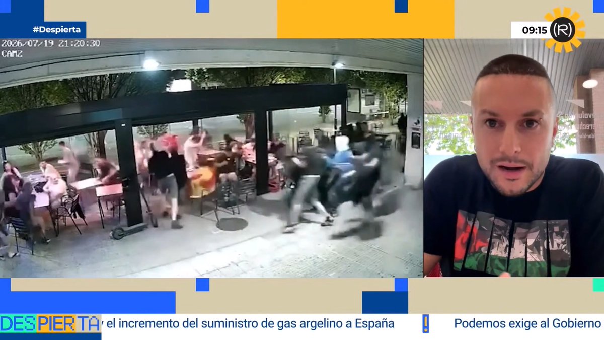 "Lo que están omitiendo gran parte de los medios de comunicación es la simbología nazi que llevaba una persona, en concreto la camiseta de Núcleo Nacional" Álex Plana 🔻⚒️ sobre lo sucedido en Berriozar (Navarra) durante la final del Mundial 👇🏾 📺 DESPIERTA!