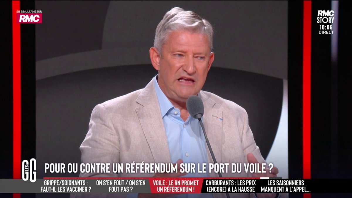 🧕 Pour ou contre un référendum sur le port du voile ? 🗣️ Emmanuel de Villiers : "Réduire le port du voile à une démarche islamiste, c'est exagéré. Il faut une interdiction pour toutes les personnes mineures." #GGRMC