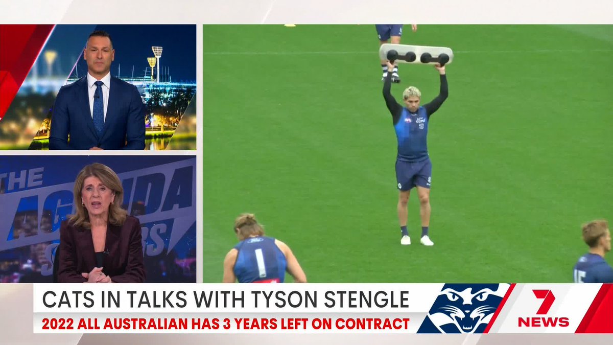 "Tyson Stengle's management is currently negotiating his exit from the Geelong Football Club. Tyson left Geelong days ago and is now living back in South Australia." 🗣️ Caroline Wilson on Tyson Stengle's future