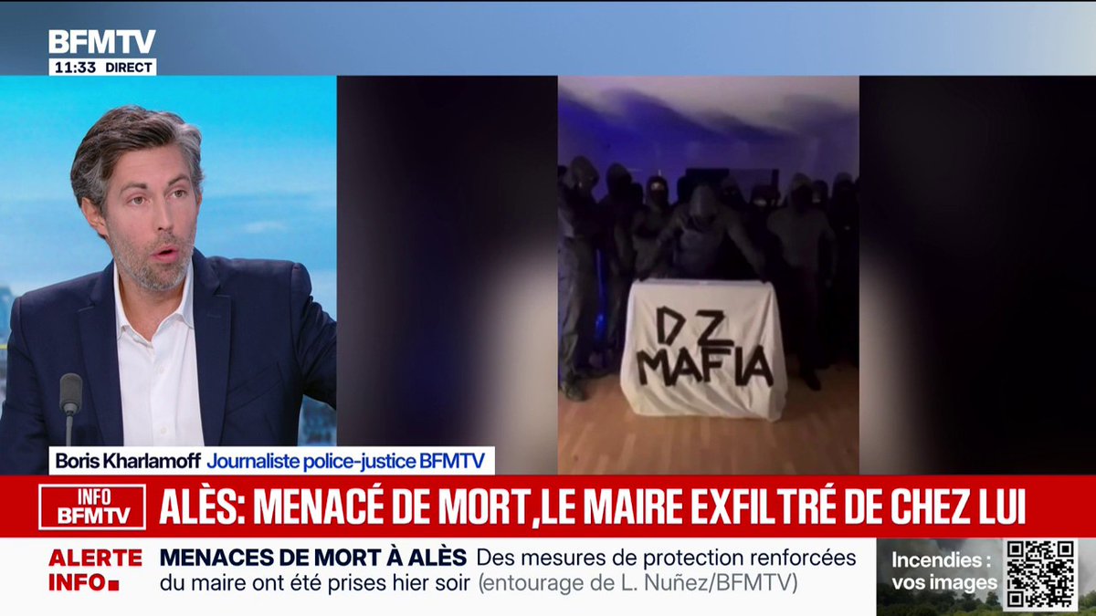Le maire d'Alès exfiltré de son domicile par le Raid après des menaces de mort de la DZ Mafia