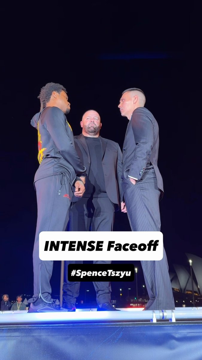 Error Spence and Tim Tszyu come face to face ahead of their ill tempered clash down under this weekend 🇦🇺 Premier Boxing Champions #SpenceTszyu