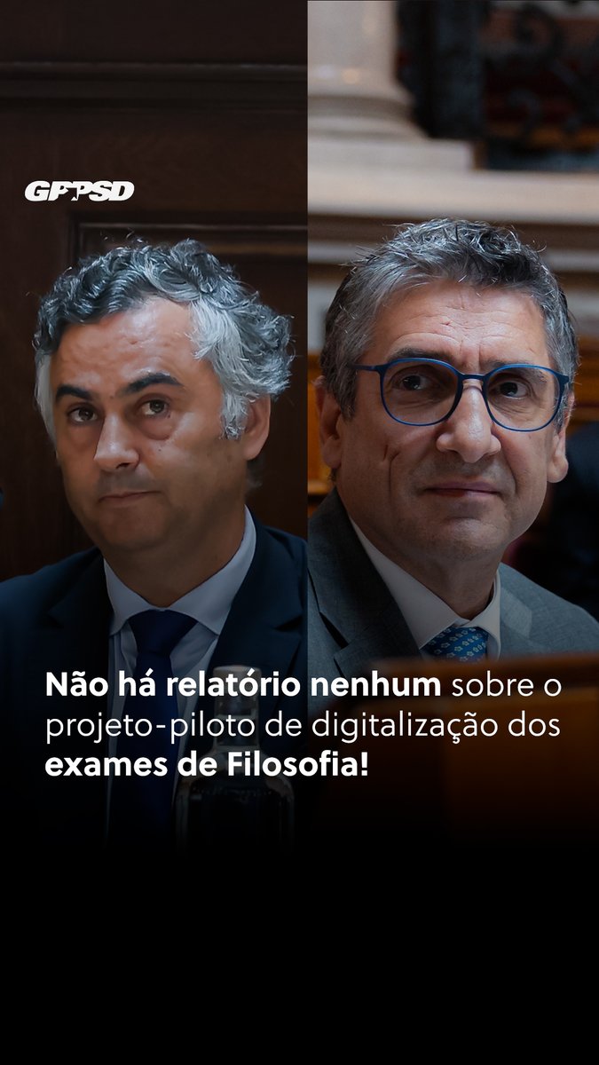 🤷♂️📑 Não há relatório nenhum sobre o projeto-piloto de digitalização dos exames de Filosofia! #portugal #politica #parlamento #psd #gppsd #XVIILegislatura #educacao