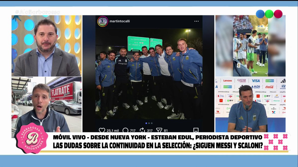 La continuidad de Scaloni: Esteban Edul cuenta los detalles del plan de renovación de la AFA para el DT de la Selección y la duda de Walter Samuel. Mirá #ALaBarbarossa en Telefe 📺