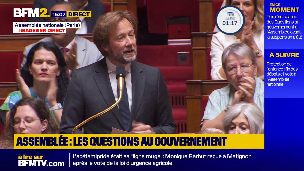 💬"Hier soir, vous avez commis une triple faute" Projet de loi urgence agricole: le président du groupe socialiste à l'Assemblée Boris Vallaud interpelle Sébastien Lecornu #BFM2