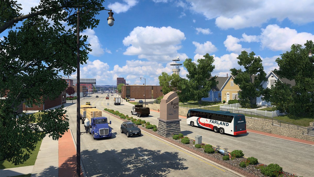 Welcome to Rapid City! 🏙️ In today's blog, we bring you a preview of this beautiful city, which you'll find in the upcoming South Dakota DLC for American Truck Simulator, home to historic buildings and other landmarks! 🏨🏢 See more 👇
