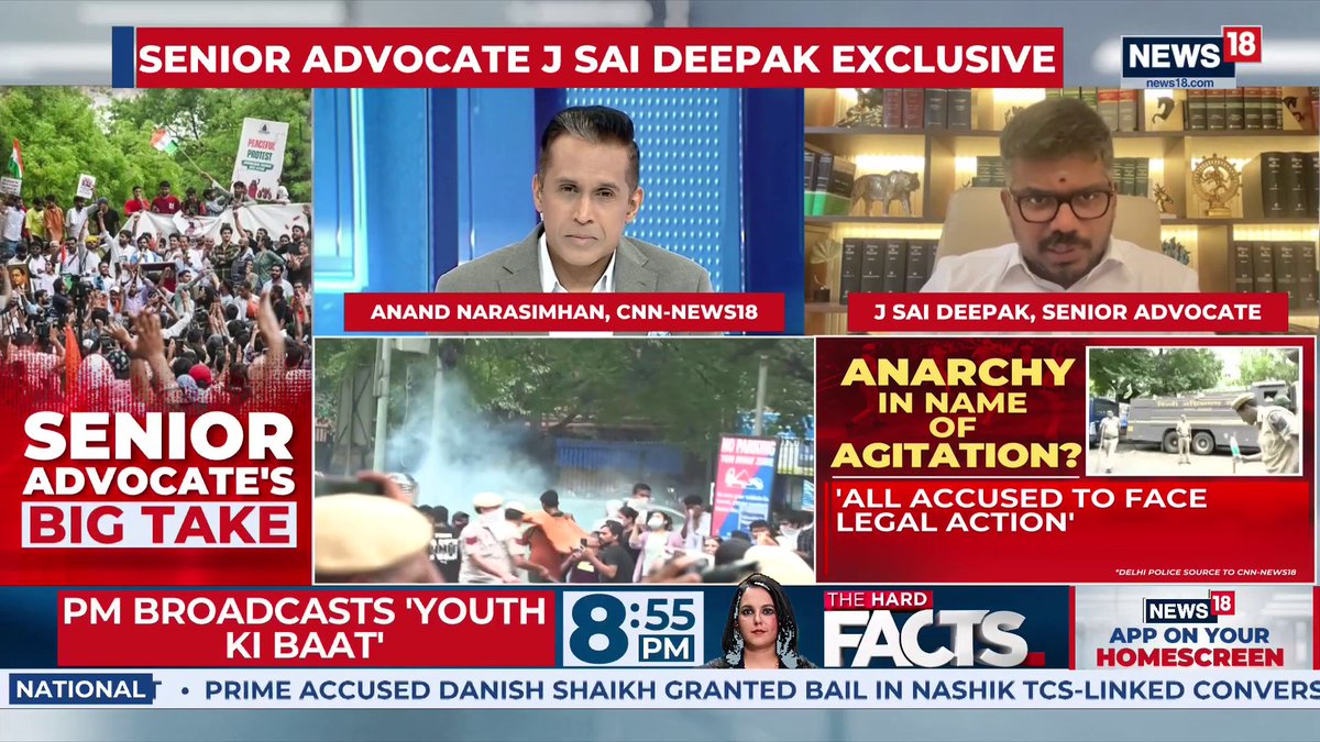 #TheRightstand | I 100% agree that there are outsider elements forces trying to incite anarchy in Bharat, with funded entities attempting to topple elected governments. But when you address the real problem, society will stand with you. People from all walks of life have come out in support. I am clear about the forces that control these puppets says Sai Deepak J, SR ADV & Author Anand Narasimhan🇮🇳 | #Government #India #CJP