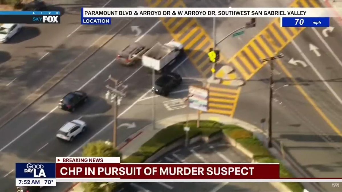 🚓 Wild video shows murder suspect crashing car following high-speed chase in L.A. Credit: Fox 11
