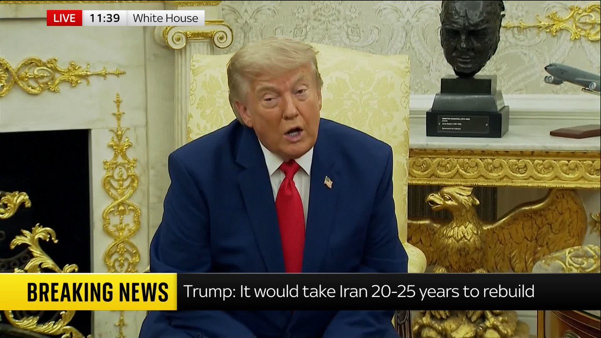 "We'll be hitting that area pretty soon" President Donald Trump responds to reports that Iran have moved their nuclear materials into Pickaxe Mountain 📺 Sky 501, Virgin 602, Freeview 233 and YouTube