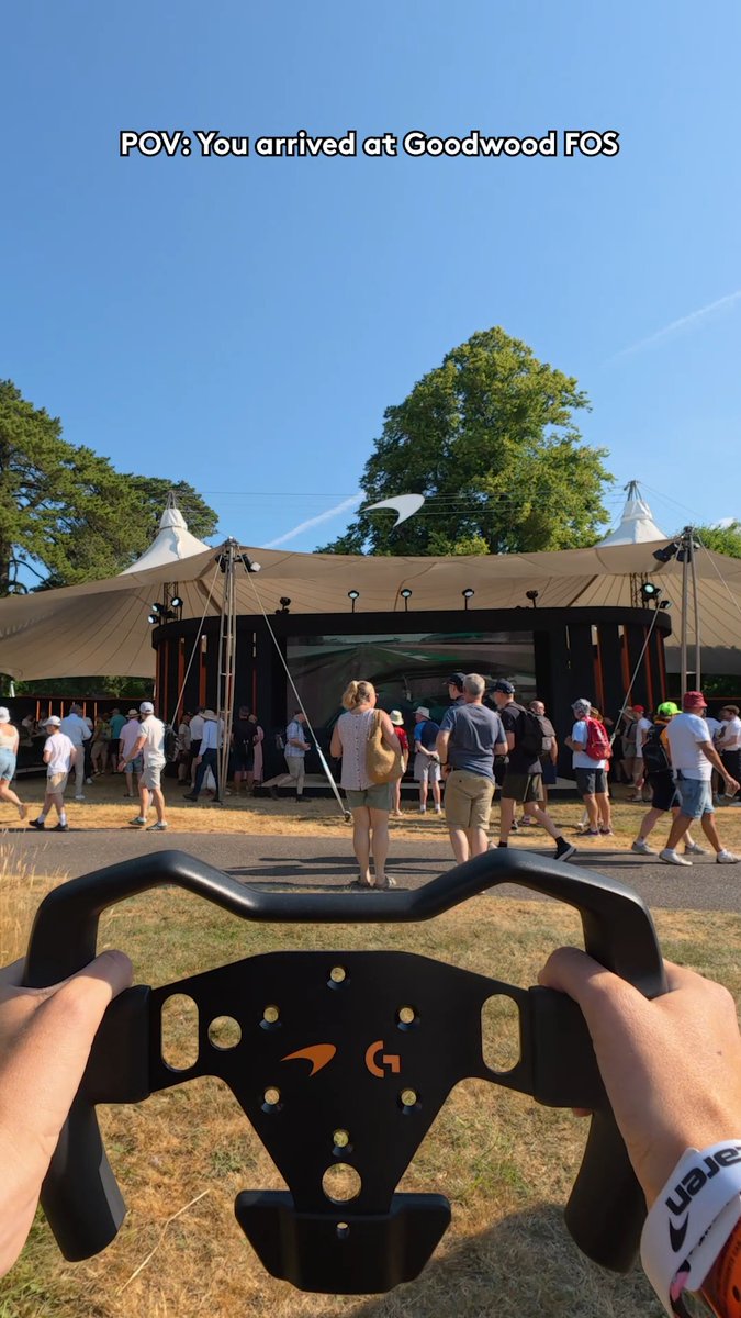 Goodwood memories 🏁 A walk through the Festival of Speed with the RS Formula Whee before putting in a few laps at the Logitech G × McLaren booth!