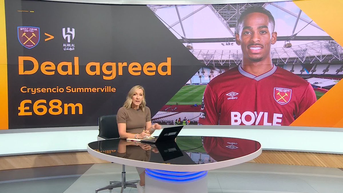 BREAKING: West Ham have reached an agreement with Al Hilal for the sale of Crysencio Summerville 🚨