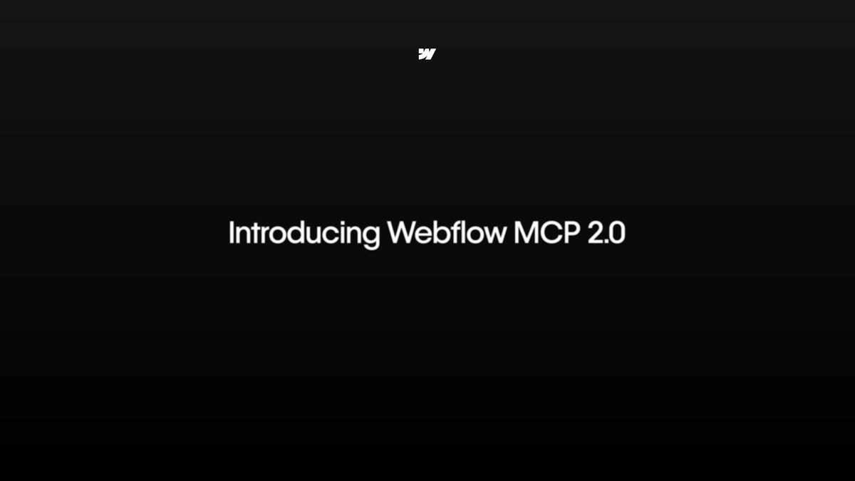 Build fast. Build with control. Build for what’s next. Webflow MCP 2.0 is live — prompt Claude, Cursor, or ChatGPT to build, manage, and analyze your site without leaving your chat. Check out the full launch blog to learn more: