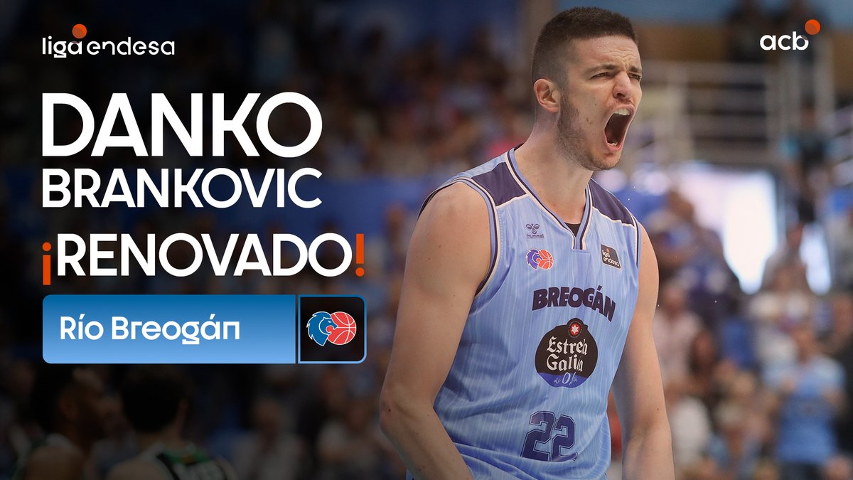 ๐ช Brillรณ a las รณrdenes de Luis Casimiro en su temporada debut en #LigaEndesa... y seguirรก haciรฉndose fuerte en la pintura de Rรญo Rรญo Breogรกn la prรณxima temporada. ยกDANKO BRANKOVIC, renovado! ๐ ๐๐๐ผ๐ ๐ฟ๐ผ๐ Rรญo Breogรกn