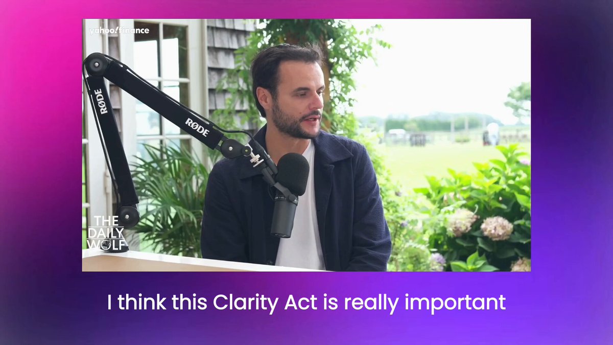 "It's a bit ridiculous that we are blocking it on this idea that stablecoins should not generate yield for customers" Johann Kerbrat, SVP and GM of International and Crypto at Robinhood, on the stablecoin yield fight holding up the Clarity Act "I think this Clarity Act is really important. A lot of customers want the FDIC insurance, they want to be able to think that their money is safe, so they're already using their banking accounts. They're not trying to get the highest yield possible, otherwise they would use a feature like the one we launched" "At the end of the day we are penalizing people that want to utilize crypto and blockchain technology, because for stablecoins it's a lot easier to send, a lot easier to transfer 24/7" "It's not really fair that we are penalizing those customers"