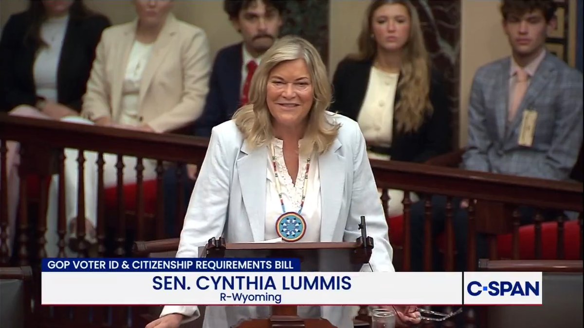 .Senator Cynthia Lummis (R-WY) urges the Senate to pass the SAVE Act: "We can't waste thousands of years of common sense with woke ideology."