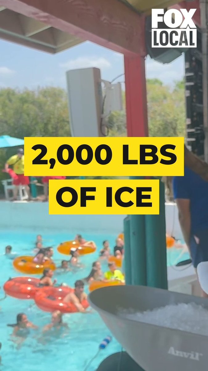 TX water park dumps ice to help swimmers beat the heat