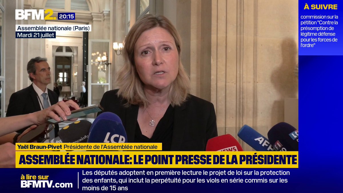 Loi intégrale contre les violences sexistes et sexuelles: "Le texte sera inscrit à l'ordre du jour de l'Assemblée à la fin du mois de septembre", déclare Yaël Braun-Pivet #BFM2