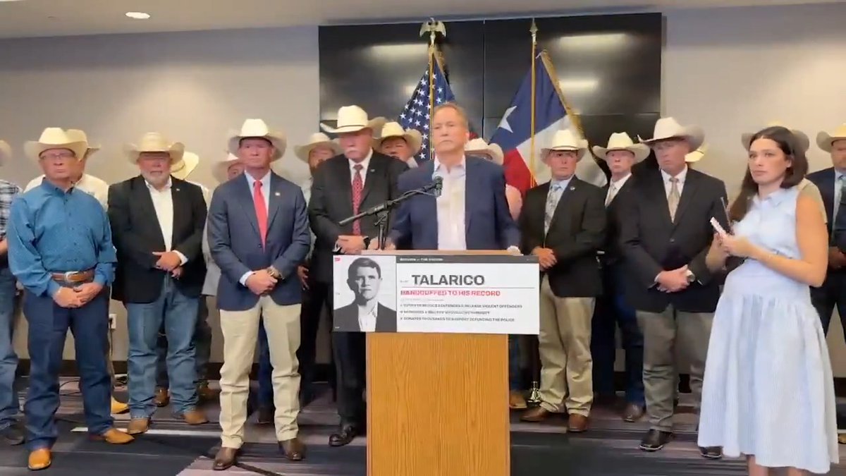 Ken Paxton runs away from his own press conference mid-question: Q: Can you respond to reports of you acquiring properties worth millions? Paxton: *avoids question* Q: Will you answer a question about your alleged voter fraud? Paxton: *runs away*