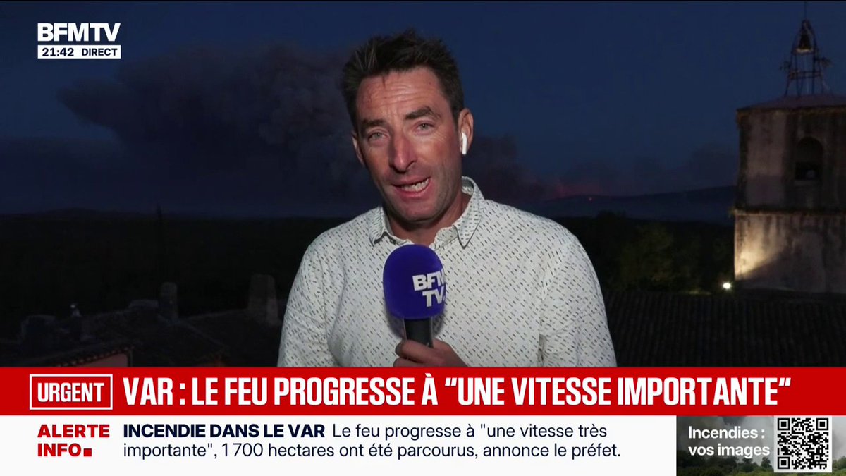 Incendie dans le Var: le feu a parcouru 1.700 hectares et progresse à "une vitesse importante"