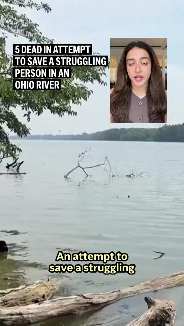 An attempt to save a struggling swimmer in an Ohio river left five people dead over the weekend, authorities said. Produced by Kiki Sideris