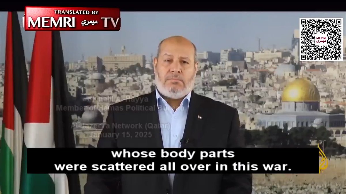“October 7 will forever be a source of pride for our people… to be passed down from generation to generation.” Hamas' newest leader, Khalil al Hayya, praised the October 7 massacre, where terrorists murdered, raped, and kidnapped innocent civilians. To those who spoke against the Oct 7 attacks when it happened, but have since been silent as the Free Palestine movement grows, understand that this is what they are supporting.