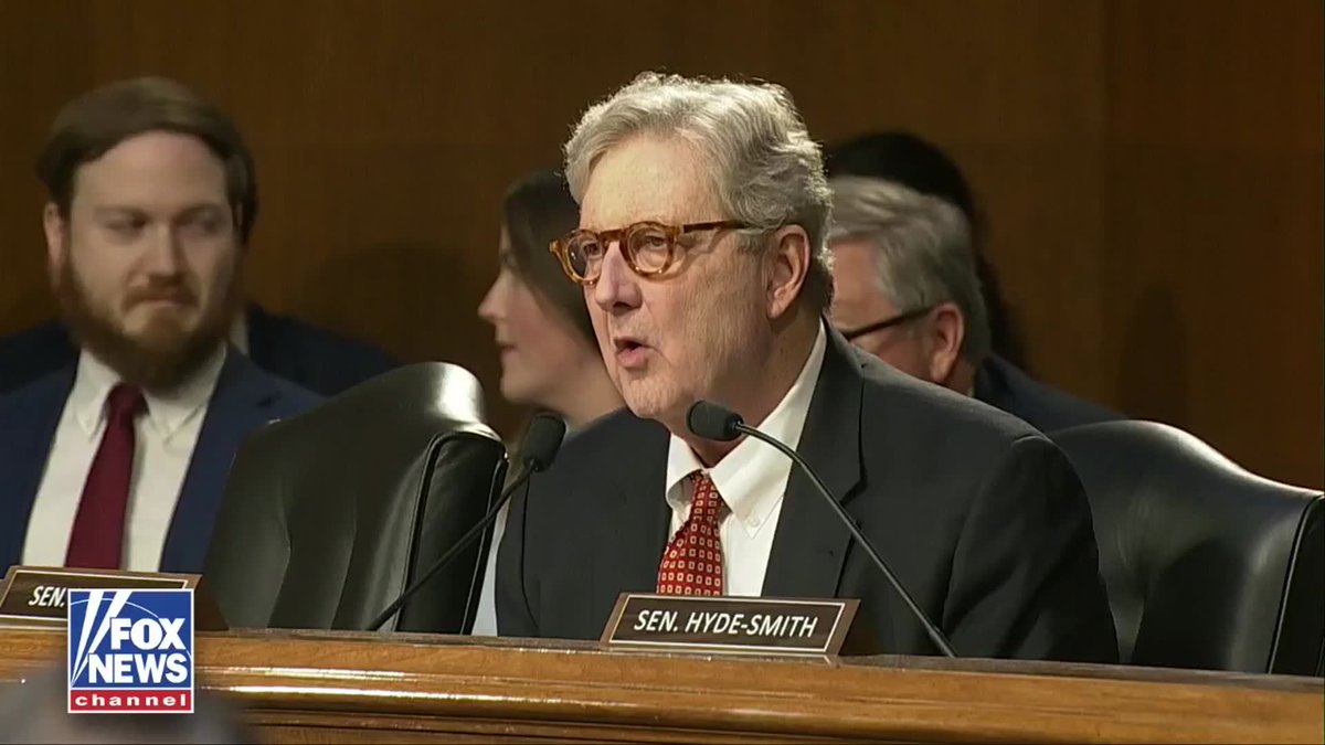 SEN. KENNEDY: "Are they having to compete with other countries who grow oysters and shrimp in a ditch and shoot them full of antibiotics?" SEC. ROLLINS: "100%, yes." SEN. KENNEDY: "If you eat too much of that foreign shrimp and oysters, you'll grow an extra ear, won't you?" SEC. ROLLINS: "I'm not sure about that, but I know it is not good." SEN. KENNEDY: "Why aren't we inspecting the shrimp and the oysters from abroad?" SEC. ROLLINS: "Well, it goes much larger than that. Why are we importing so much from abroad, which goes to the president's trade agenda."