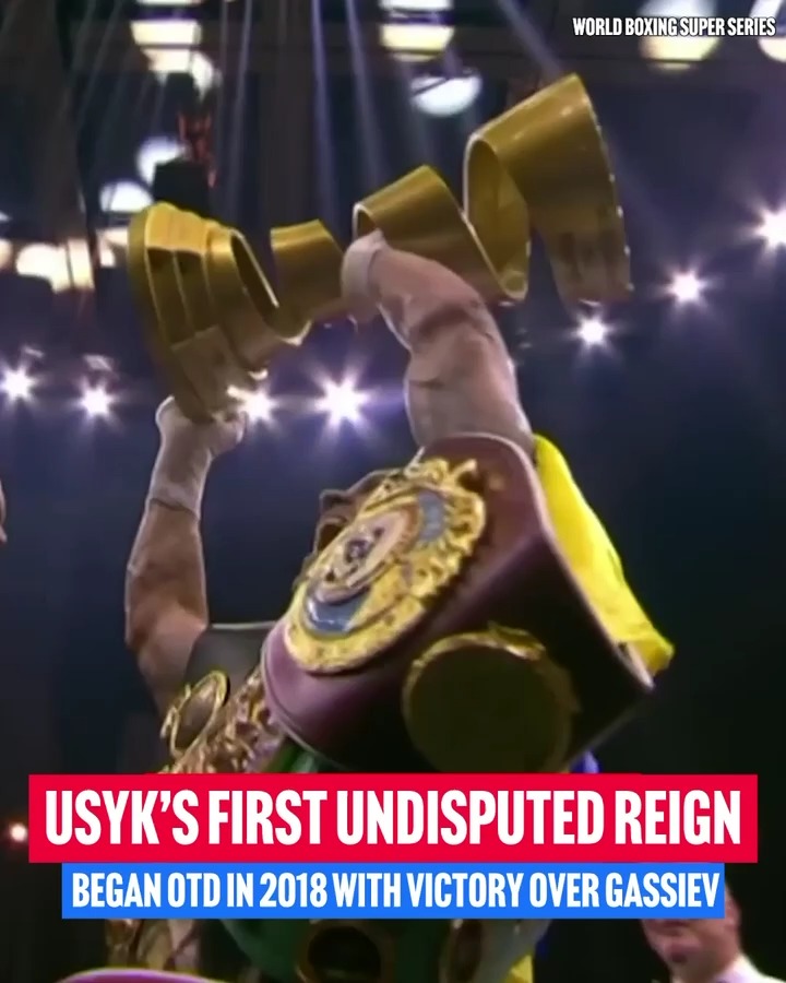 📅 On this day in 2018, Oleksandr Usyk became Ring and undisputed cruiserweight champion beating Murat Gassiev to win the inaugural Muhammad Ali Trophy 🏆