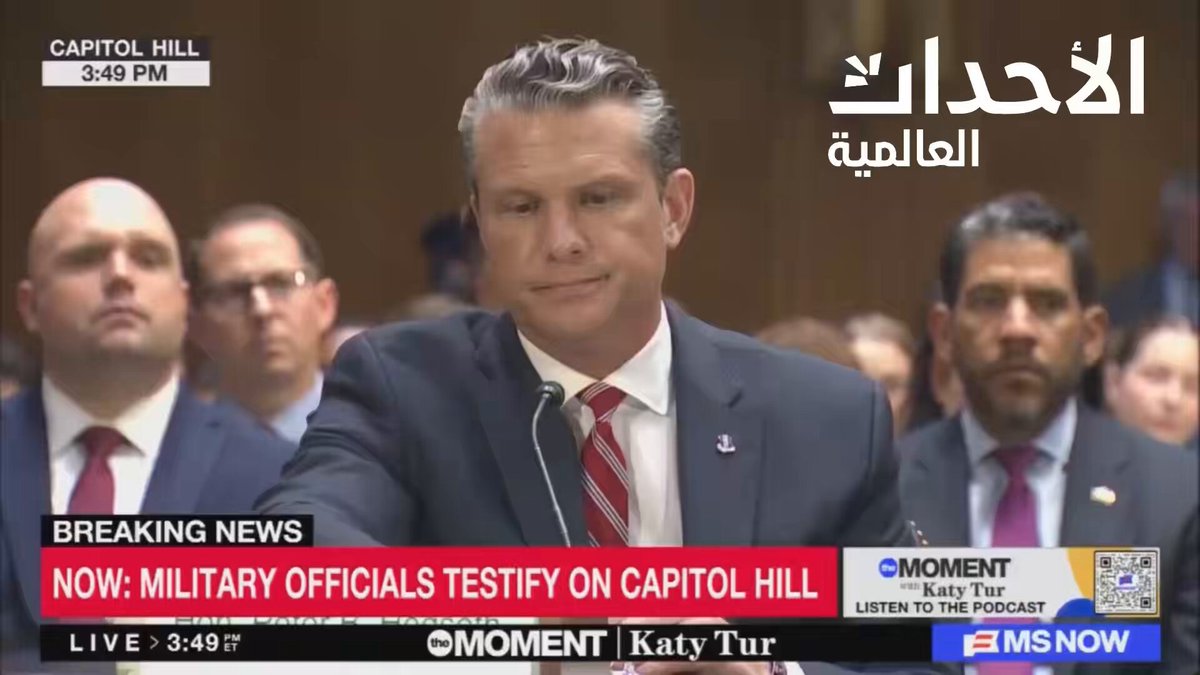 🚨🚨🚨عـــاجـــل السيناتور دوربين: هل لديكم تقدير جديد لتكاليف الحرب حتى الآن، في الشهر الخامس من السنة الأولى لهذه الحرب في إيران؟ وزير الحرب: سيدي السيناتور، التقدير الذي لدينا حتى اليوم هو 37.5 مليار.