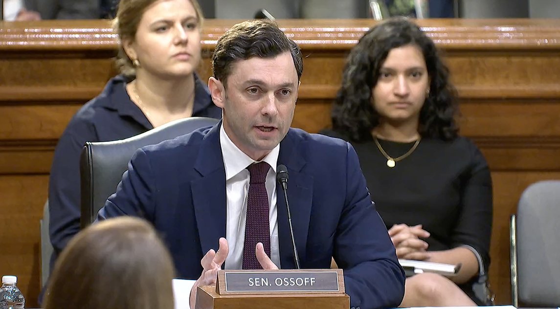 WATCH: Sen. Ossoff questions Defense Secretary Pete Hegseth on the Iran War in a Senate Appropriations Committee hearing.