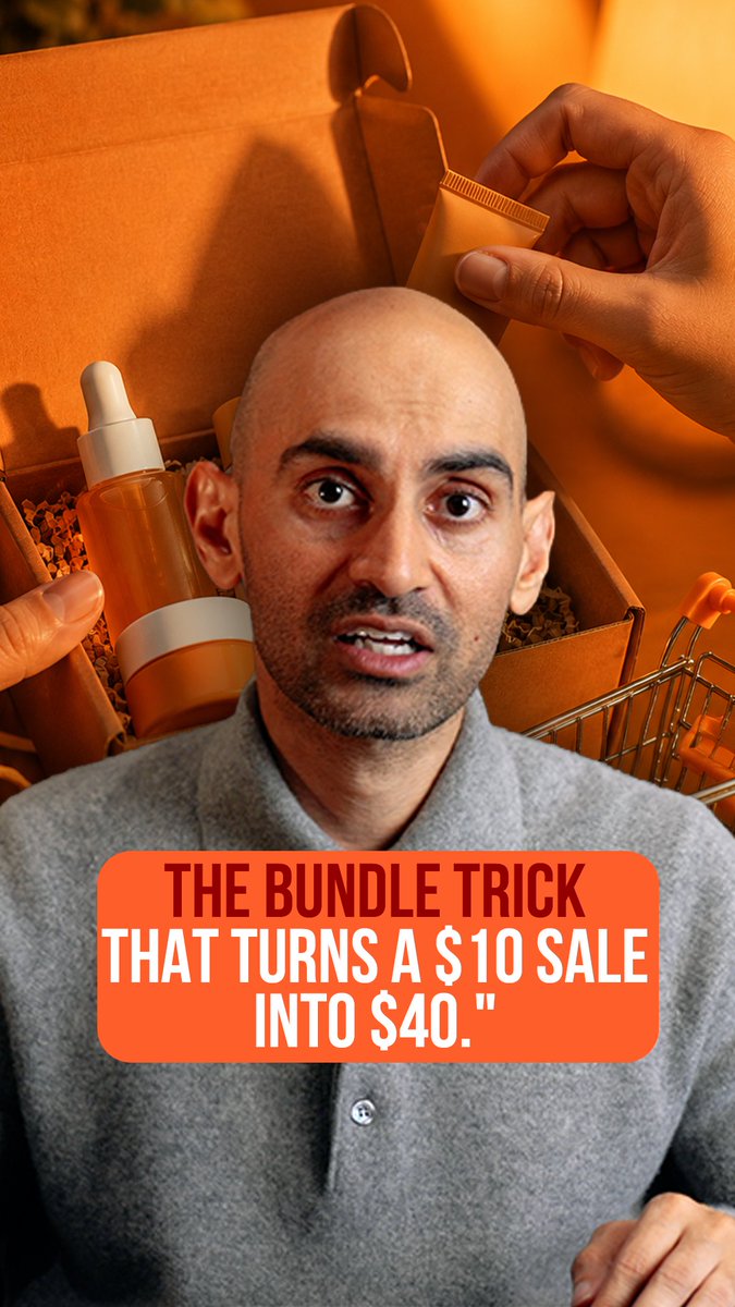 There's a difference between charging more and being worth more. Jacking up the price of one product just prices you out. Raising perceived value is what works. Bundle your hero product with a natural companion, package it like a complete kit, and you can charge a premium, because you're no longer selling a thing. You're selling the confidence that nothing's missing. #Ecommerce #TikTokShop #PricingStrategy #MarketingTips #NeilPatel