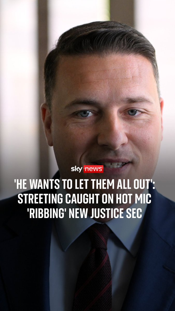 The new defence secretary Wes Streeting has apologised for "ribbing" the new justice secretary, Alex Norris, about the early release scheme - which see prisoners released earlier than originally scheduled