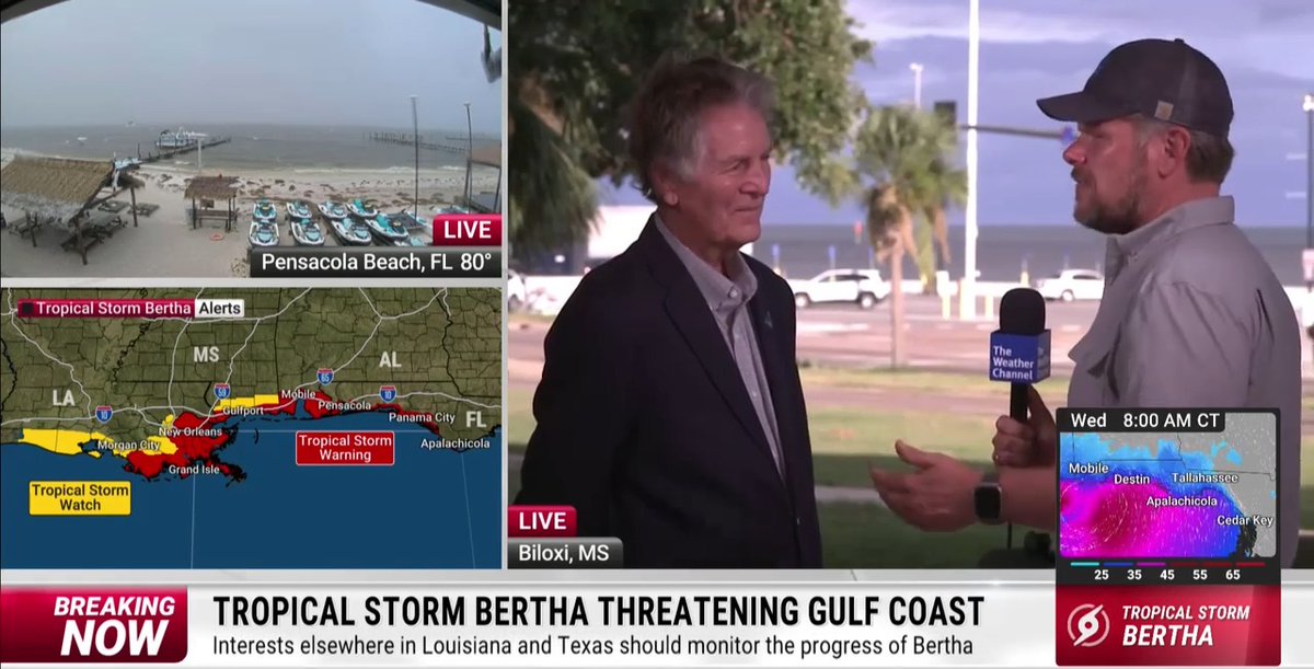 In Biloxi, Mississippi, Mayor Andrew "FoFo" Gilich joined Senior National Correspondent Justin Michaels to discuss how local officials and residents are preparing for impacts from Tropical Storm Bertha: