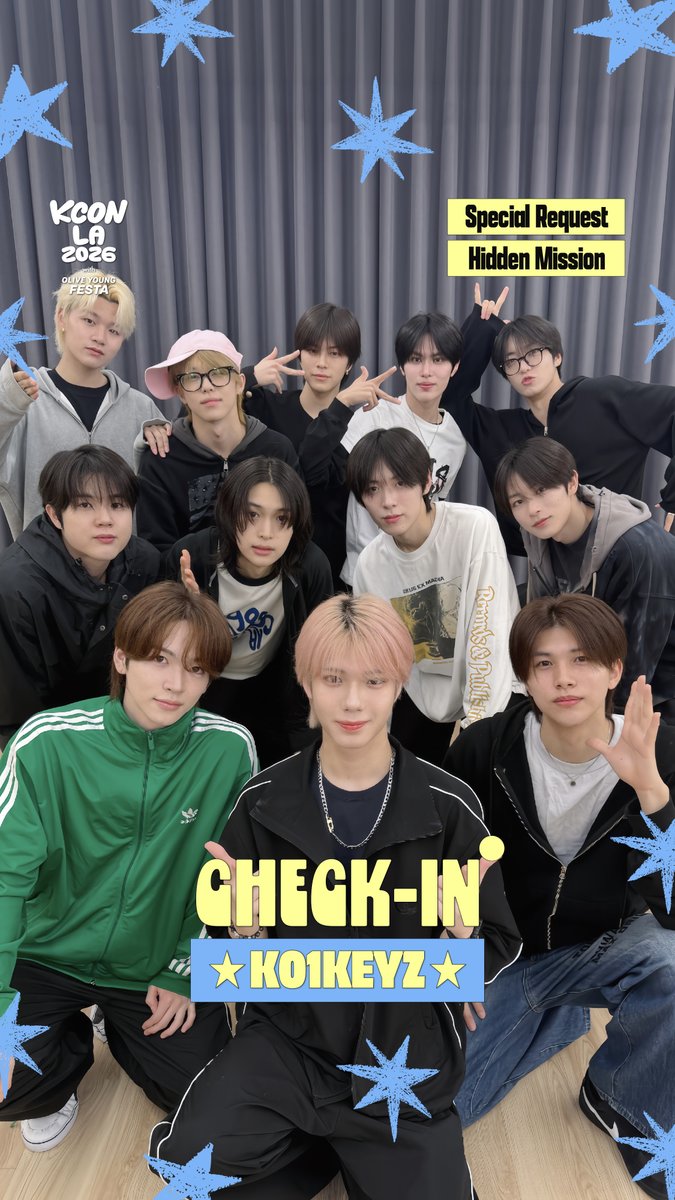 [#KCONLA2026] #KO1KEYZ CHECK-IN KO1LY~ Are you ready to enjoy KCON LA 2026 with KO1KEYZ? ✨ Check out KO1KEYZ’s special request and spot the hidden mission in the video! 👀 Respond to the request and guess the mission for a chance to win a prize 🎁 KCONers, let us know in the comments~! - 𝐆𝐄𝐓 𝐘𝐎𝐔𝐑 𝐓𝐈𝐂𝐊𝐄𝐓 𝐍𝐎𝐖! 🎟️ 🔗Ticket Info - KCON LA 2026 AUG 14-16 Arena, LA Convention Center Let’s #KCON