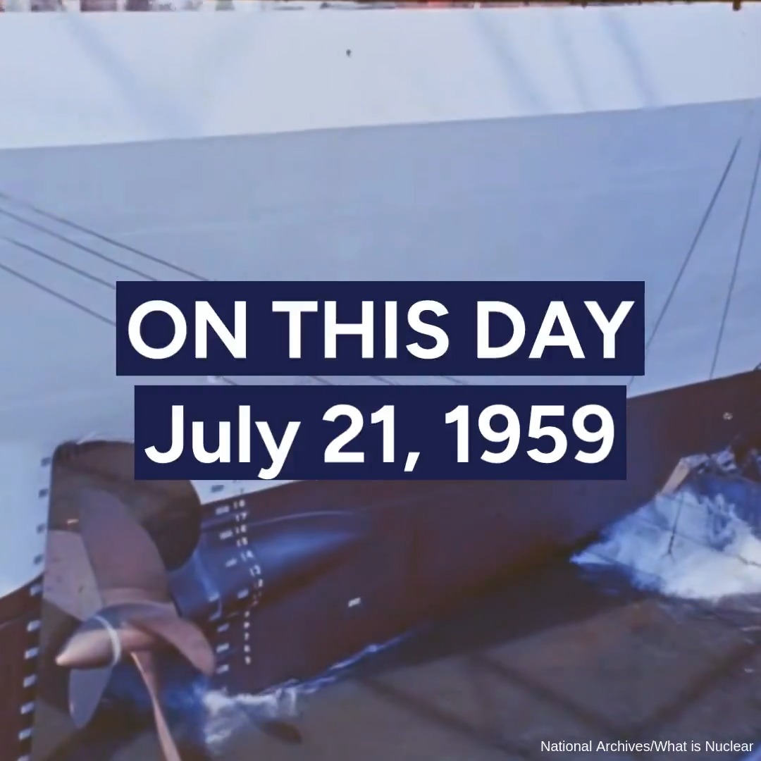 ALL ABOARD 🚢: On this day in 1959, the U.S. launched the NS Savannah — the world’s first merchant ship powered by nuclear energy.