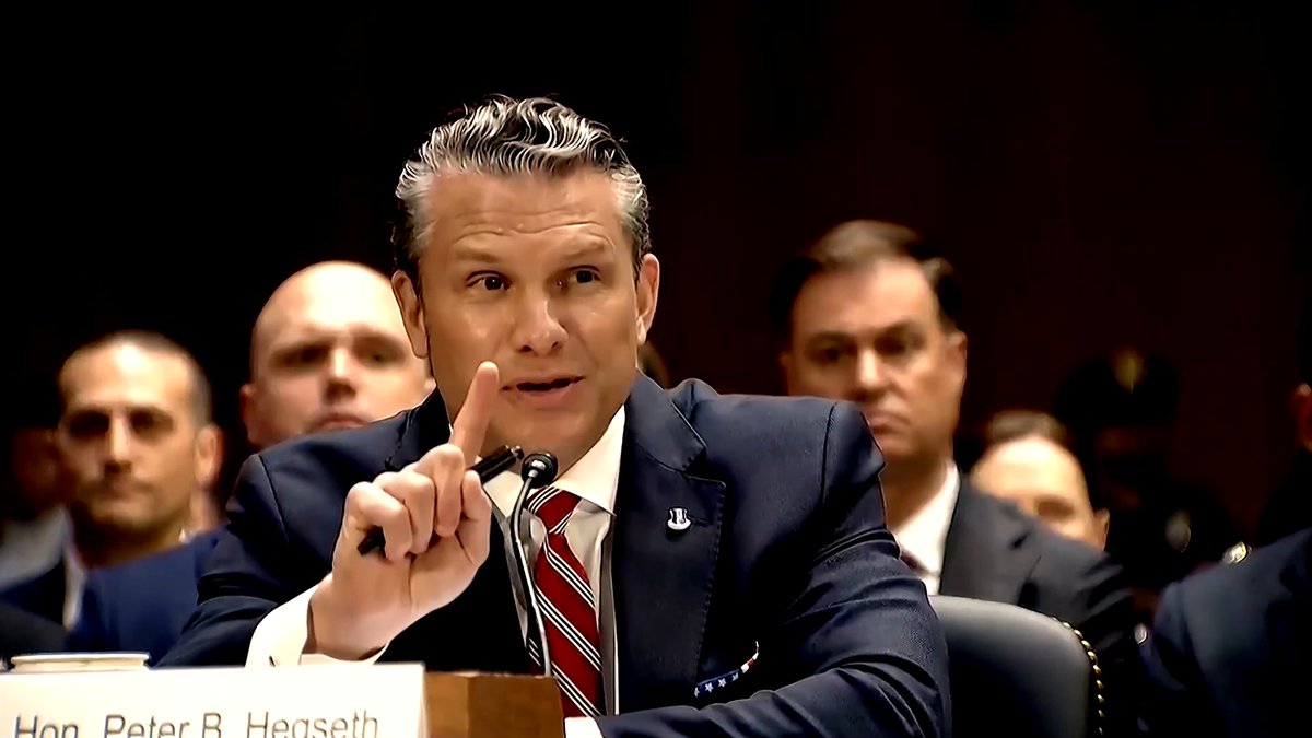 Senators pressed Secretary of Defense Pete Hegseth on the war on Iran, questioning the Trump administration's claims about Iran's nuclear program and the US military's capability to strike 'whatever is underneath Pickaxe Mountain'