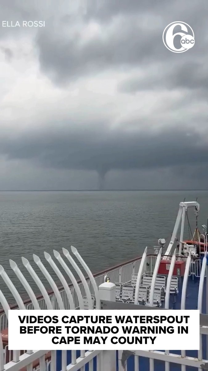 Videos capture waterspout before tornado warning in Cape May County