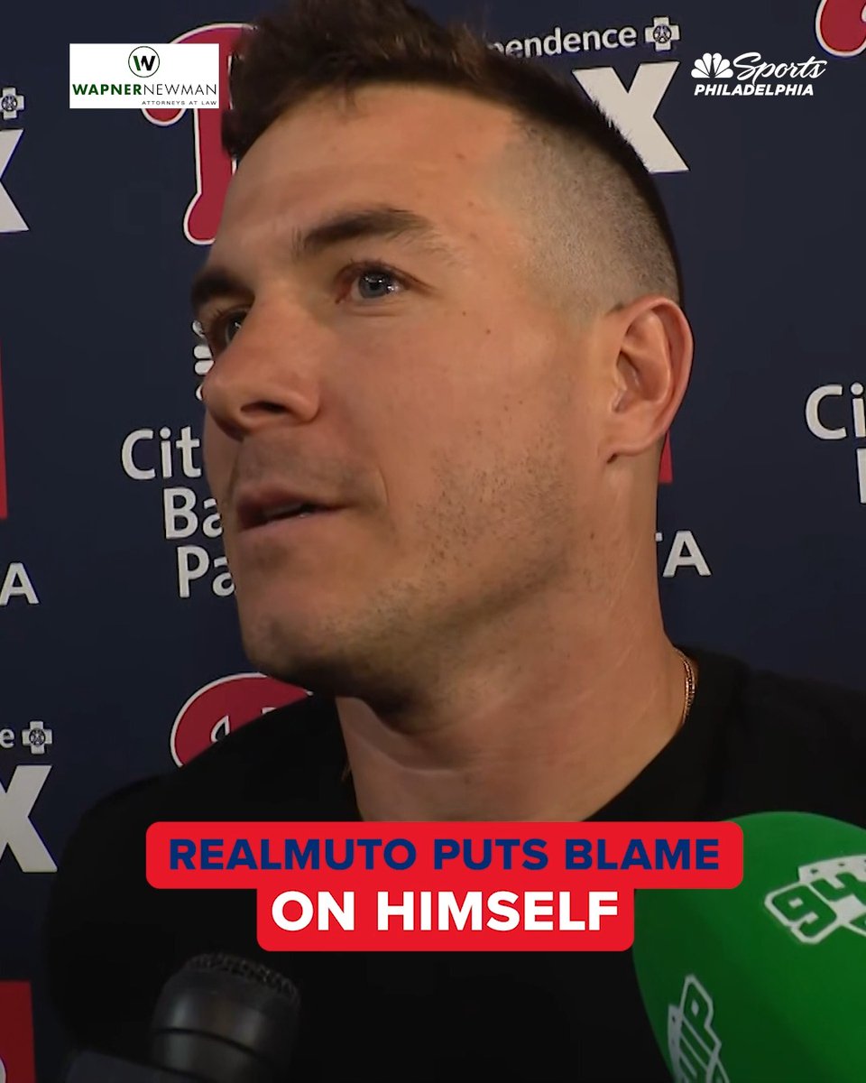 "Can't make two outs on that play." J.T. Realmuto took the blame for the ending sequence against the Dodgers. | Wapner Newman