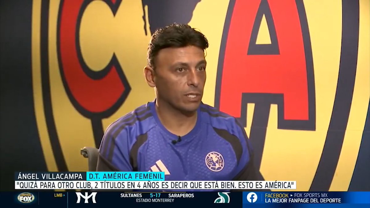 "ESTE ES EL CLUB AMÉRICA, AQUÍ SIEMPRE VAMOS A BUSCAR LA EXCELENCIA"😎🦅 Las palabras de Ángel Villacampa, DT del América Femenil, en exclusiva con Andrés Islas 🎙️. 👌 "EL OBJETIVO ES SER DE LAS MEJORES LIGAS DEL PLANETA" 🔝 #CentralFOX